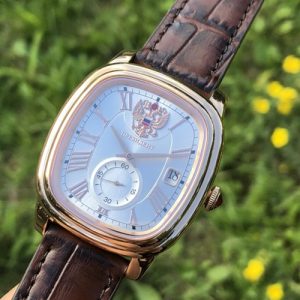 Đồng Hồ Nga Poljot President Rose Gold Vuông Trắng Pin