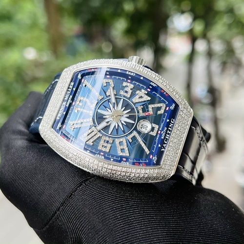 ng H Nam Franck Muller Yachting V41 Steel Custom Diamond Blue