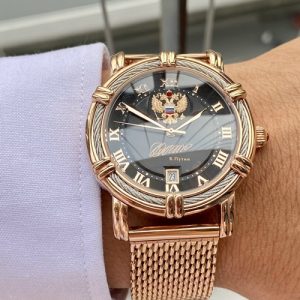 Đồng Hồ Nga Poljot President Vặn Thừng đen V2