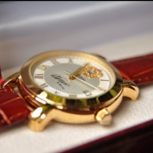 Đồng Hồ Nga Poljot President Putin Gold Mặt Vân