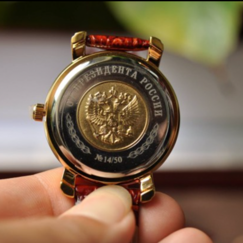 Đồng Hồ Nga Poljot President Putin Gold Mặt Vân