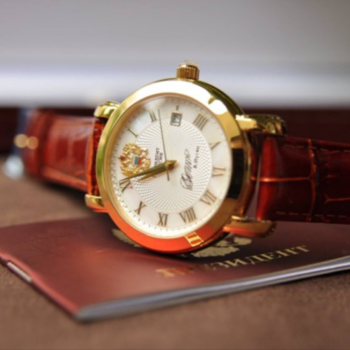 Đồng Hồ Nga Poljot President Putin Gold Mặt Vân