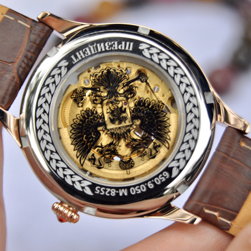 Đồng Hồ Nga Poljot President Rose Gold Hở Tim Nâu