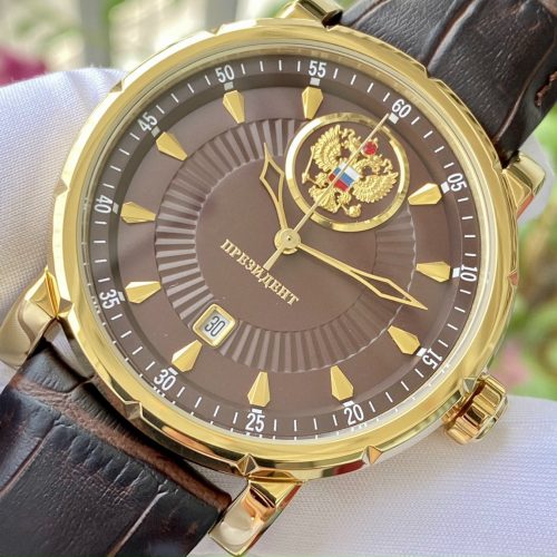Đồng Hồ Nga Poljot President Carving Mặt Nâu