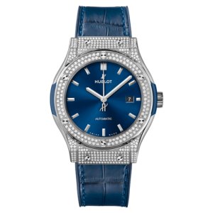 Đồng Hồ Hublot Classic Fusion Titanium Pave Navy 38mm 565.NX.1171.LR.1704